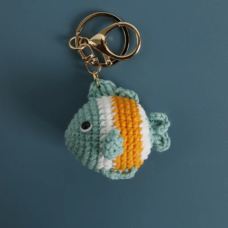 Ocean Animal Crochet Keychain Tropical Fish Bag Charm