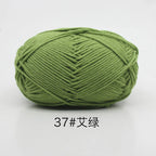 40-50g/Set 4ply Milk Cotton(80%) Knitting Yarn Needlework Dyed Lanas For Crochet Craft Sweater Hat Dolls At Low Price