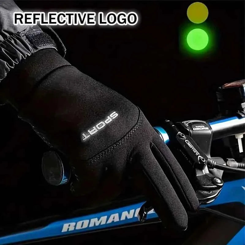 Winter Warm Gloves Touch Screen Windproof Cold-proof Cycling Gloves, Men's Women's Running, Hiking Skiing Gloves