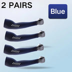2Pairs Ice Silk Sleeves Breathable UV Protection Cooling Hiking Arm Sleeves Basketball Cycling Running Outdoor Sport Sleeves