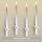 Pack of 12/24Pc LED Flameless Flickering Taper Candles with Remote Battery Operated Tea Lights Home Wedding Decor Candlesticks