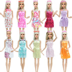 32 Item/Set 11.5 inch Doll Accessories=10 Mix Dress+ 4 Glasses+ 6 Necklaces+2 Handbag+ 10 Shoes Clothes 11.8'' Doll