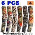 6 Pcs Tattoo Sleeves Sun Protection Men Women Summer Seamless Arm Cover Cool Outdoor Cycling Breathable Cycling Tattoo Sleeves