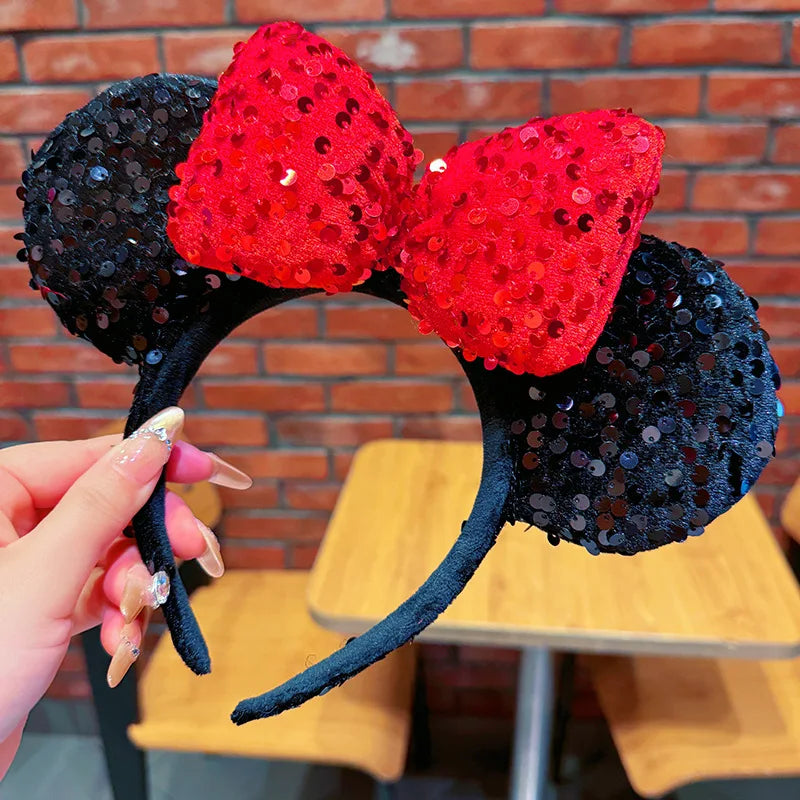Cartoon Minnie Mouse Ear Headband New Holiday Party Christmas Snowman Headdress Cosplay for Adults Kids Hair Accessories