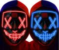 Poptrend Halloween Mask LED Light up Mask Scary mask for Festival Cosplay Halloween Costume Masquerade Parties Carnival Gift
