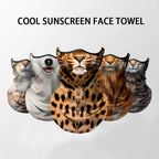 lce Silk Breathable Bandana Cycling Running Scarf Riding Hiking Sports 3D Animal Face Mask Cover Cool Scarf Neck Protection
