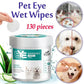 130 Pcs/set of Dog and Cat Cleaning Wipes Pet Eye Wipes Grooming Tear Stain Remover Gentle Non-foaming Wipes Towels - WTN Essentials 