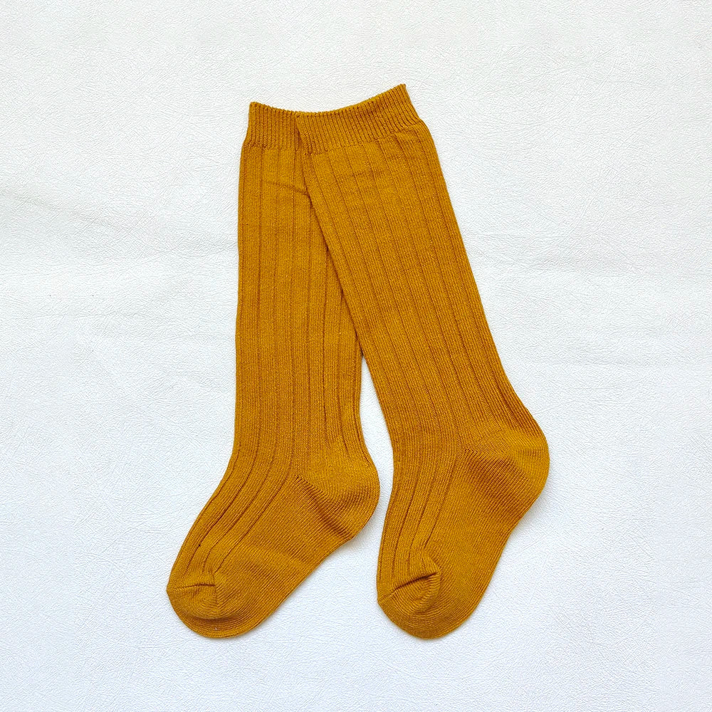 Spainish Children Socks Stripe Boys And Girls Cotton Sock Breathable Knee High Baby Long Socks School Uniform Socks 0-7Years