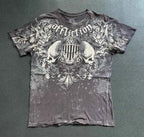 2000s affliction Graphic T-Shirt Mens Large Grunge Wings New Fashion Style Couple Tops Pure Cotton Shirt