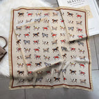 2025 Silk Shawl Print Headscarf Cat Hair Wrap Neckerchief Female Satin Square Scarf For Women Headband Foulard Hijab Bandana