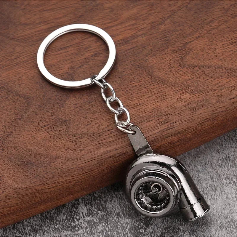 Mini Turbocharged Keyrings Car Style Gearbox Pendant Old Button Keychain Gear Shift Metal Car Modification Gear Shift Keychain