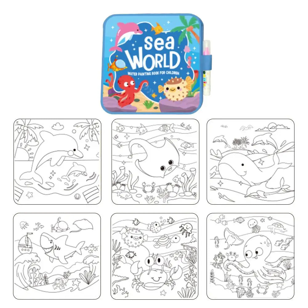 Magic Water Drawing Book DIY Doodle Water Drawing Book Coloring Books Birthday&Holiday Gift For Children Educational Toys