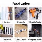 10pcs Releasable Cable Ties 15 20 25 30cm Mouse Earphone Wire Wrap Cable Organizer Nylon Hook Loop Strap Zip Bundle Bandage Tie