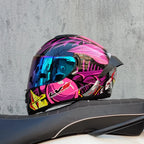 Full Face Racing Helmets Winter Warm Double Visor Motorcycle Helmet Motorbike Sports helmet LVS-701