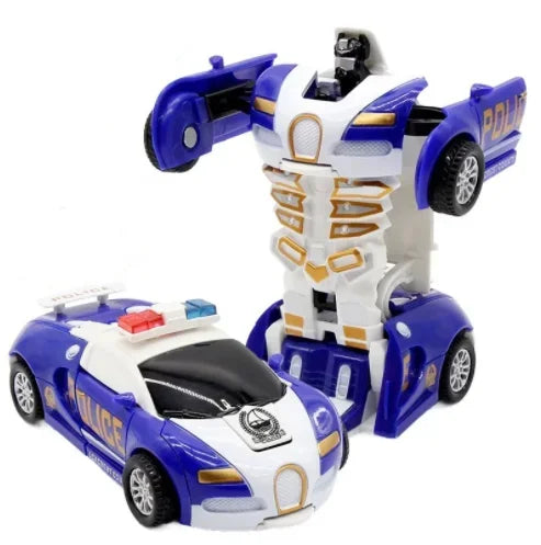 Mini 2 In 1 Car Toys One-key Transformable Car Toys Automatic Transforming Robot Model Car Diecasts Toy Boys Gifts Children Toy
