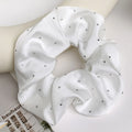1/3PCS Satin Scrunchies with Rhinestones – Soft & Comfortable Hair Ties for Ponytails and Stylish Hair Accessories