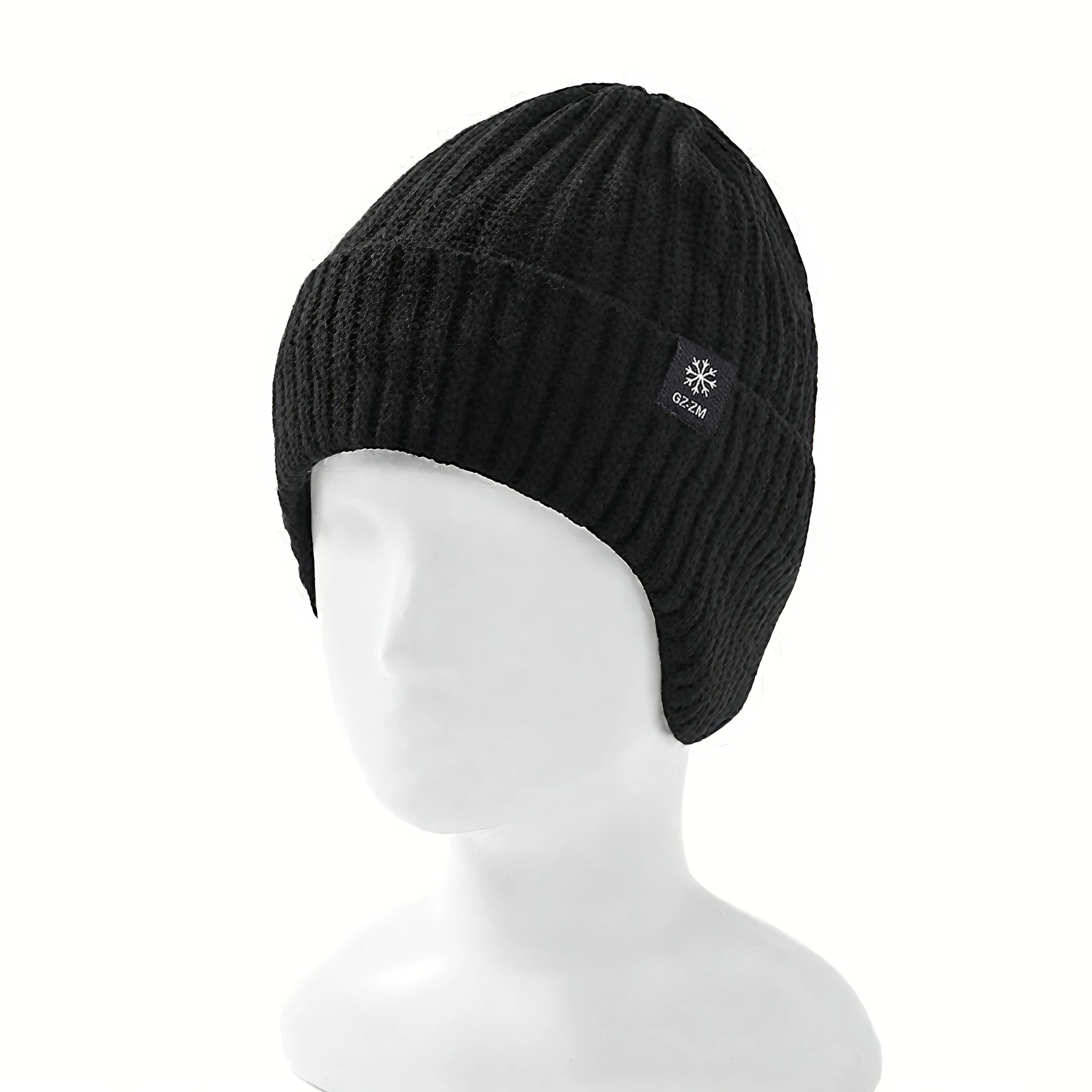 Winter warm woolen hat for middle-aged and elderly people, men's one-piece snowflake ear protection, thickened knitted hat for a
