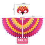Kids Bird Cosplay Costume Wings Cape with Mask – Animal Outfit