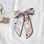Cashew flower silk scarf double-sided printed for Women, Lightweight Versatile Bandana Style, Daily Office Party Vacation Boho