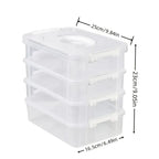 Extra Large 4-Tier Stackable Storage Box with Lid Clear Plastic Organizer Toy Building Block Storage Box