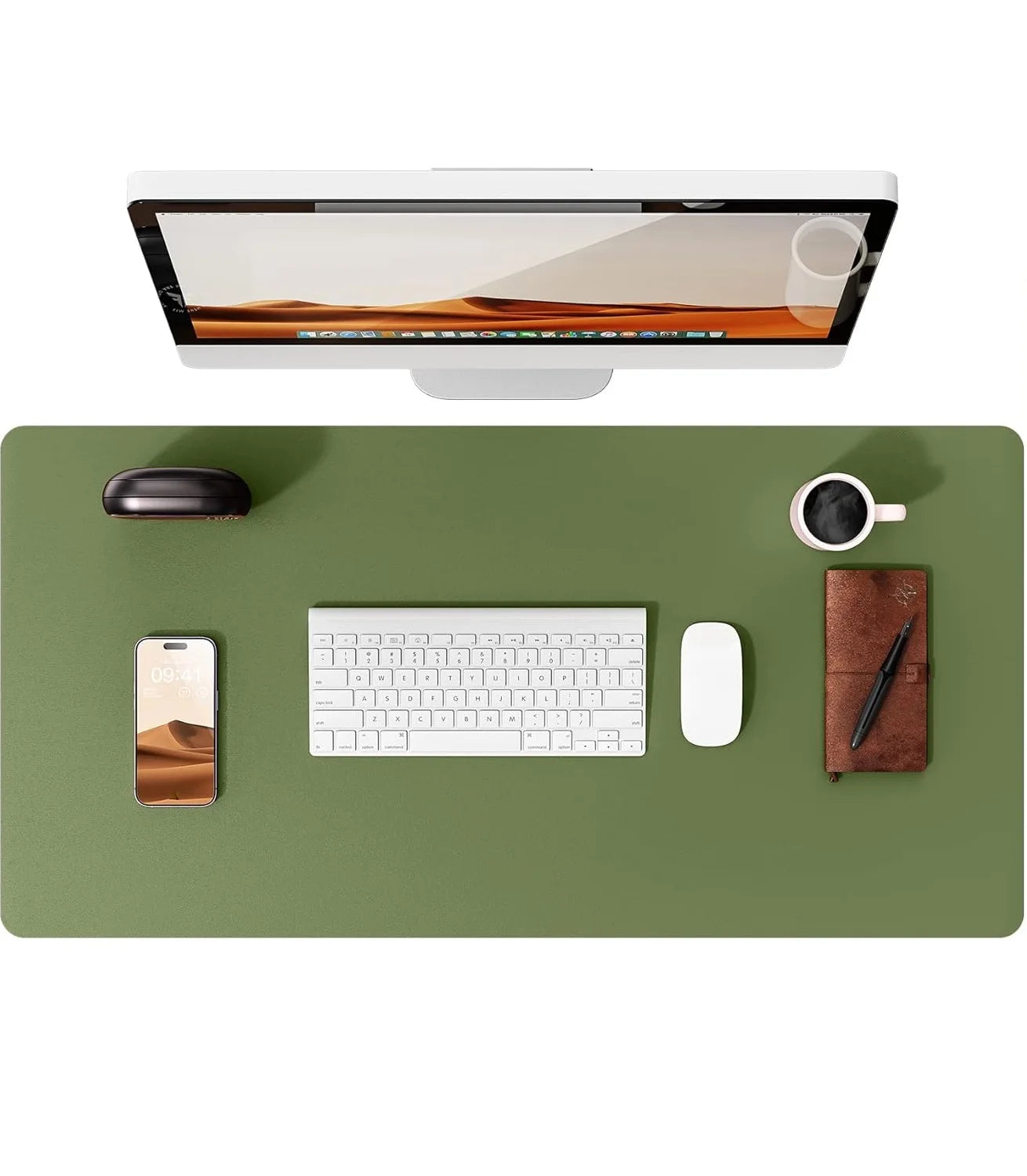 Large PU Leather Desk Pad – Non-Slip Office Mouse Pad & Desk Protector for Laptop, Keyboard, and Workstation