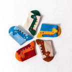 5 Pairs Kids Socks Cartoon Dinosaur Pattern Comfortable Children Socks For Boys And Girls