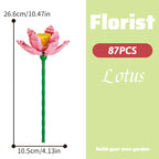 Building block bouquet simulation of flowers female gift assembly,small particle building block children's assembly toy