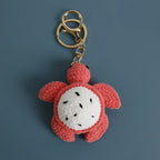 Ocean Series Animal Doll Crochet Keychain Handmaking Knitted Tropical Fish Keyrings Crochet Shark Doll Keychain Custom Accessory