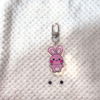 2pcs Kpop Ateez Aniteez Cartoon Character Plush Pendant with Acrylic Keychain Keyring San Bag Accessories Fans Gift Collection