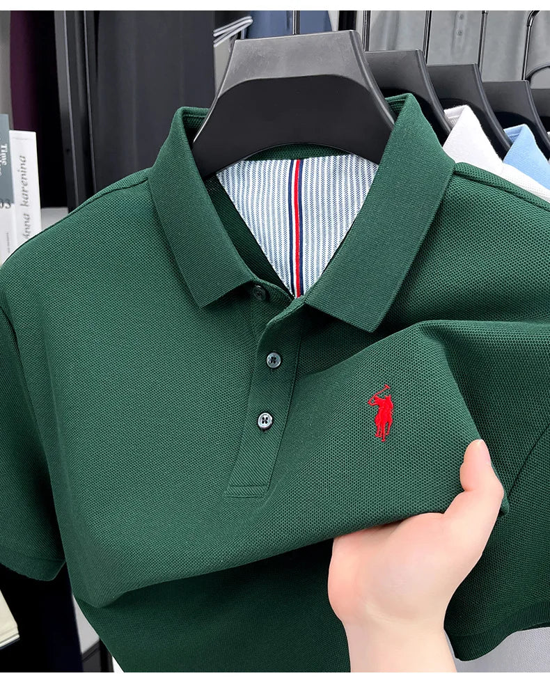 Men's 100% Cotton Polo Shirt – Short Sleeve Casual Golf & Business Shirt