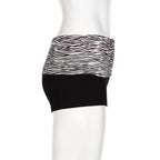 SUCHCUTE  Casual Zebra Print Elastic Shorts Female Skinny Low-waisted Mini Short Y2K Harajuku Slim Bottoms Summer Homewear 2025