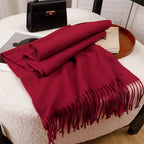 New 62 Color Winter Scarf For Women Long Warm Cashmere Scarves Hijab Solid Lady Shawl Wrap Female Pashmina Bandana Head Scarfs