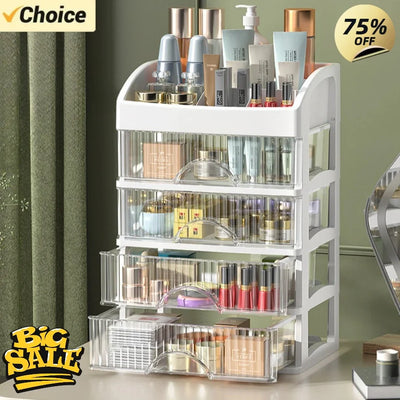 New 1Pc 5-layer Makeup Storage Box Debris Storage Box Drawer-style Dressing Table Office DeskCosmetics Multi-layerstoragecabinet