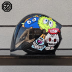 2025 Latest High Quality Motorcycle Helmet Half Covering Dual Lens Cascos para Motos Male Female Couple Capacetes de Moto