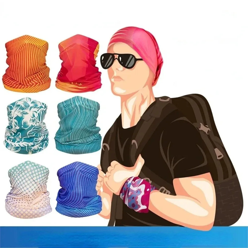 NEW 1PCS outdoor mountaineering scarf Ice silk sunscreen Face Mask Bandana Unisex scarf for outdoor fishing/biking