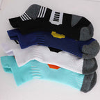 3/9 Pairs Non-Slip Sports Socks for Men & Women Thickened Towel Bottom Professional Running Fitness Training Basketball Socks