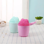 Cute Cartoon Baby Bath Caps Toddle Shampoo Cup Children Bathing Bailer Baby Shower Spoons Child Washing Hair Cup Kids Bath Tool