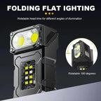 Mini USB Rechargeable LED Flashlight – Super Bright Portable Torch with COB Emergency Light & Magnetic Tail for Camping and Hiking