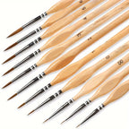 11pcs Precision Paint Brush Set for Fine Detail - Durable Miniature Brushes with Micro Tips for Warhammer 40K, Model & Art Paint