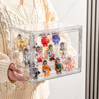 1/2/3/4PCS Acrylic Clear Display Storage Box for Fingures Foldable Display Case for Figurines Dolls Action Figure Organizer box