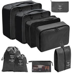 7/8/9/10-Pcs Travel Organizer Packing Cubes Set – Portable Luggage Storage Bags for Clothes, Shoes & Accessories