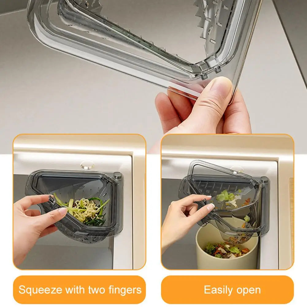 Magnetic Triangle Sink Strainer Basket – Kitchen Food Waste Filter