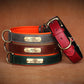 Personalized Dog Collar Custom Engraved PU Leather Dog Collars Free Engraving ID Tag Nameplate For Small Medium Large Dogs - WTN Essentials 