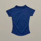 Short Sleeve Seamless Yoga Top Women Quick Dry Breathable Slim Fit Workout Gym Running Fitted Sports T-Shirt Activewear