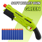 New Outdoor Kids Soft Bullet Blaster Manual Foam Dart Launcher Battle Toy Gun with Safe Ammo Multi-Color Options for Children's