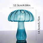 Colourful Mushroom Vase Creative Hydroponic Transparent Glass Aromatherapy Vase Living Room Dining Room Desktop Art Decoration