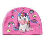 Children Cartoon Swimming Cap Kids Elastic Fabric Swiming Pool Water Sport Protect Ears Hat Swim Bathing Hats Caps Boys Girls