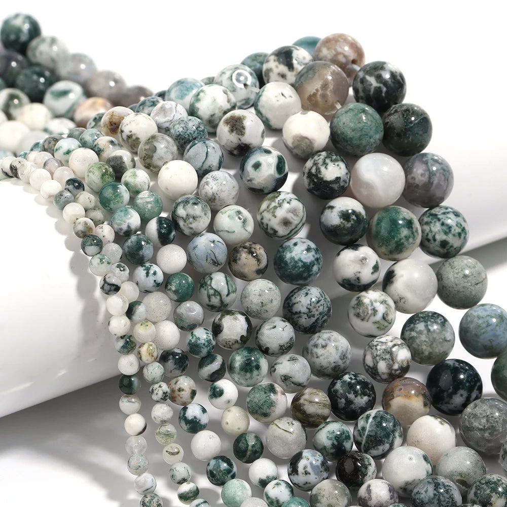 1String/Lot 4 6 8 10 12mm Natural Stone Round Tiger Eye Crystal Turquoises Spacer Beads For DIY Crafts Ornament Making Supplies