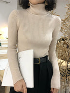 Turtleneck Sweater Womens 2026 Autumn Winter Tops Korean Slim Women Pullover Jumper Knitted Sweater Pull Femme Hiver Truien