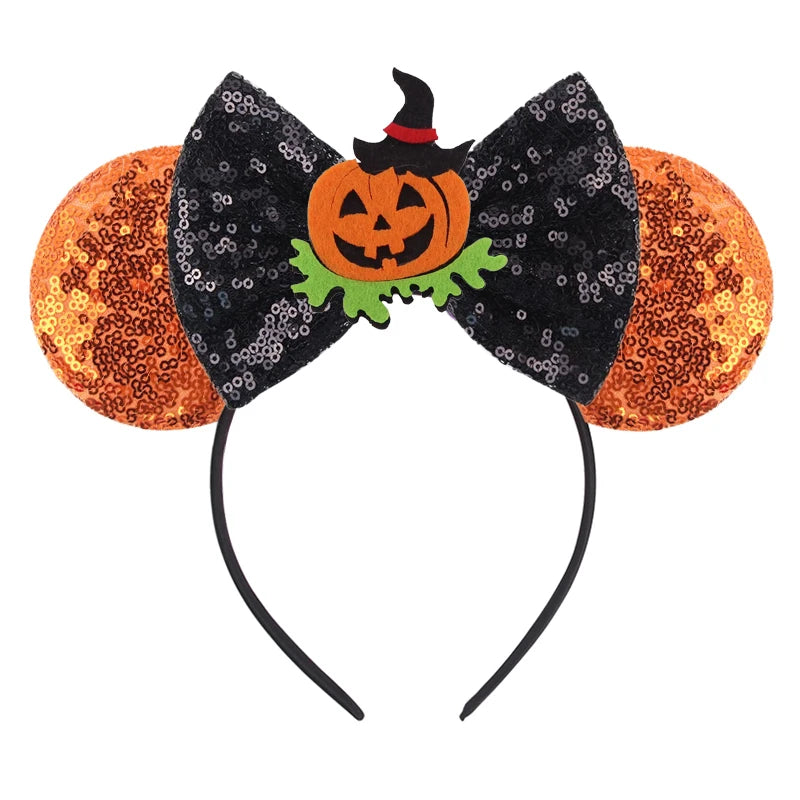 2026 Latest Halloween Cobweb Ears Headband Women Festival DIY Mouse Hairband Kids Party Villains Cosplay DIY Hair Accessories
